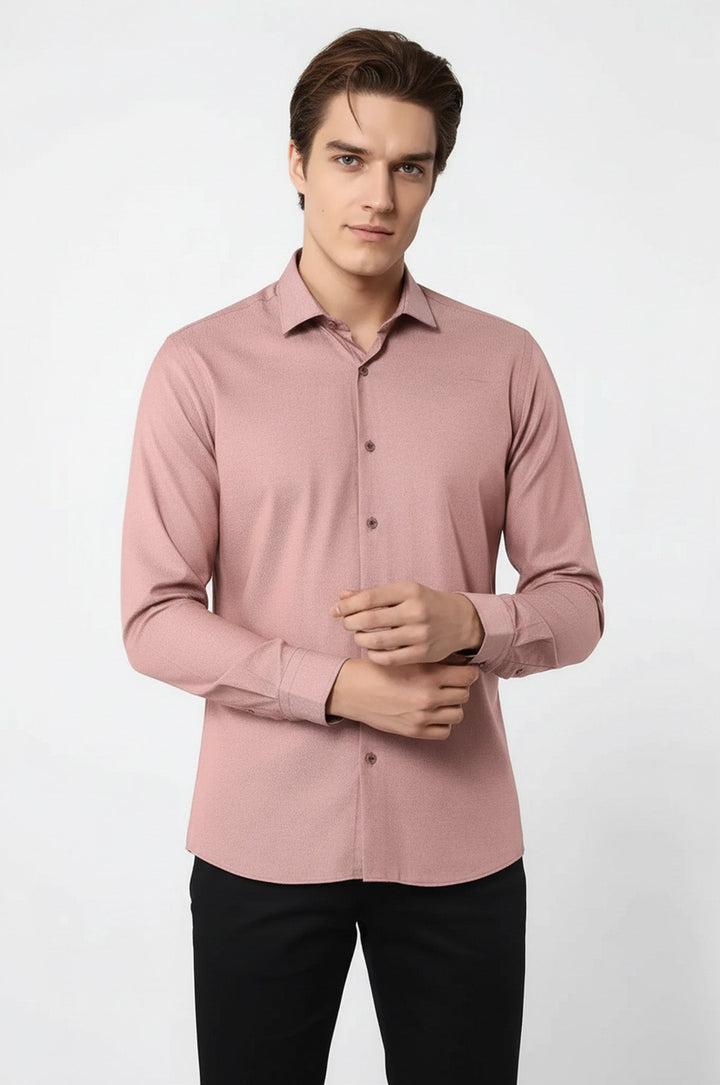 Dot Patterned Brown Shirt | Wessi - Wessi