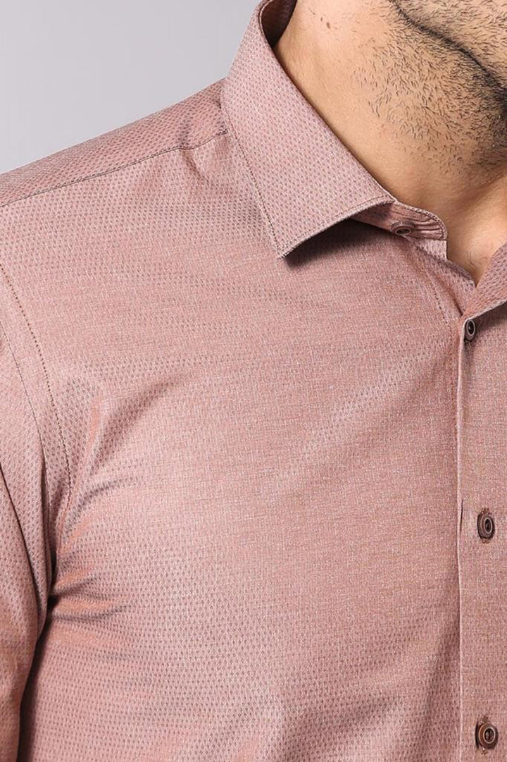 Camicia marrone con motivo a pois | Wessi - Wessi