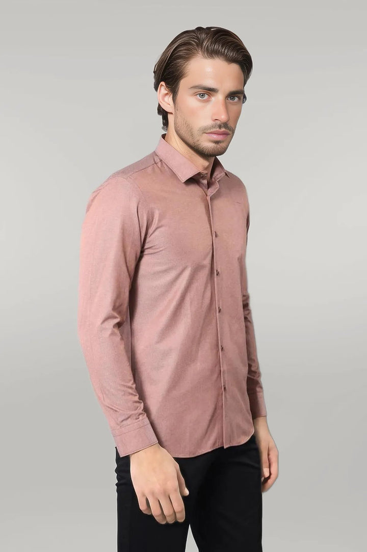 Camicia marrone con motivo a pois | Wessi - Wessi