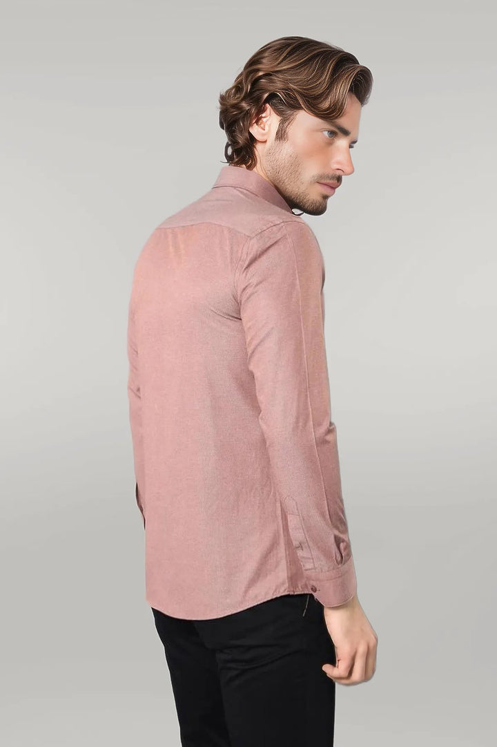 Camicia marrone con motivo a pois | Wessi - Wessi
