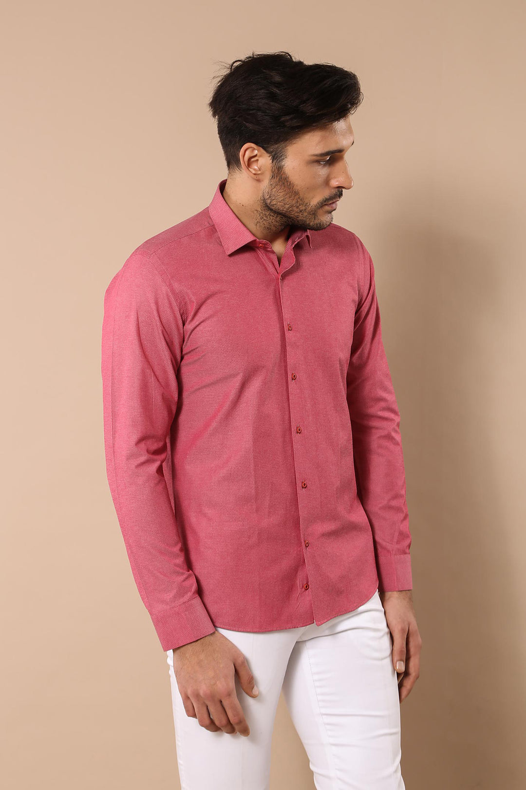 Dot-Patterned Pink Shirt | Wessi
