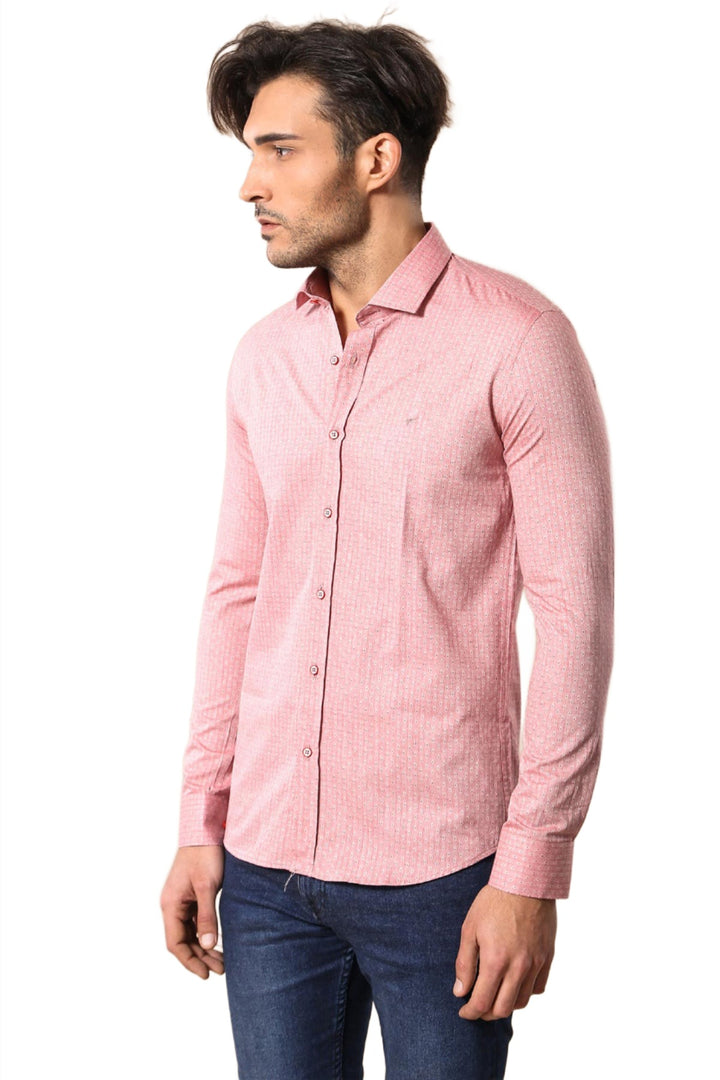 Pink Cotton Shirt for Men | Wessi