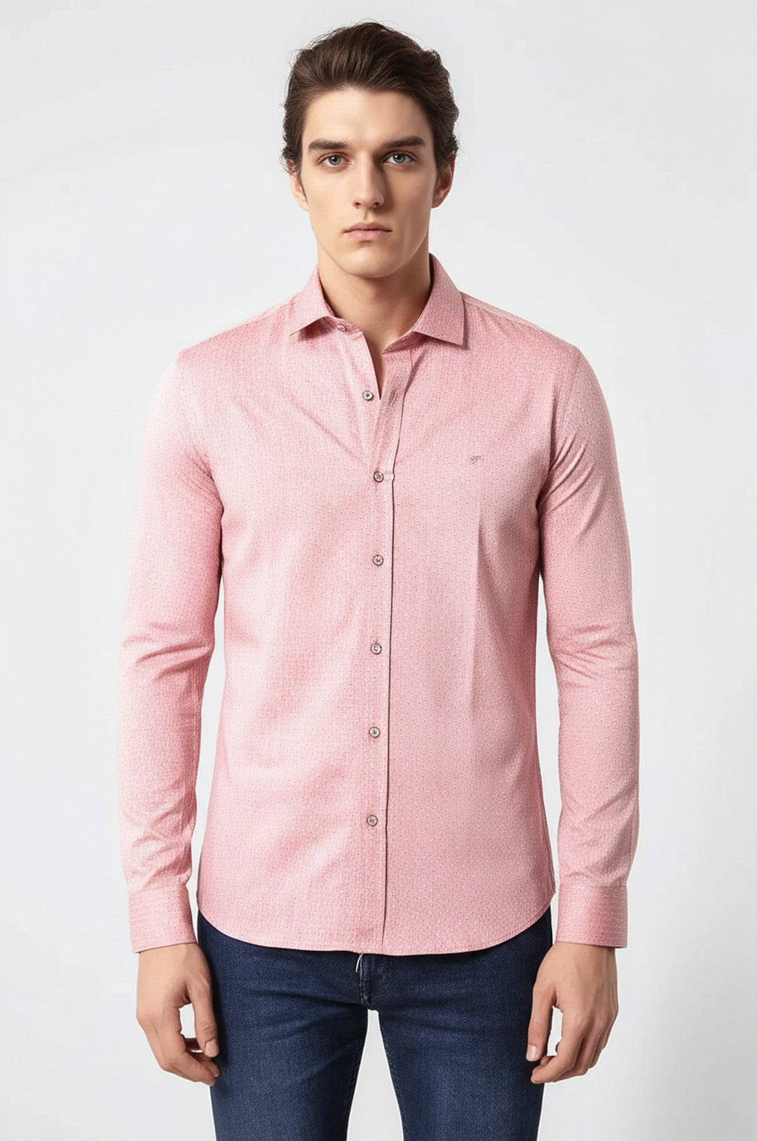 Camisa de algodón rosa para hombre | wess