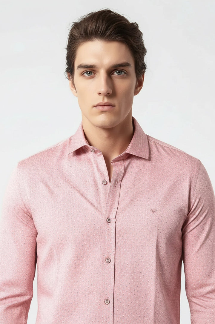 Camisa de algodón rosa para hombre | wess
