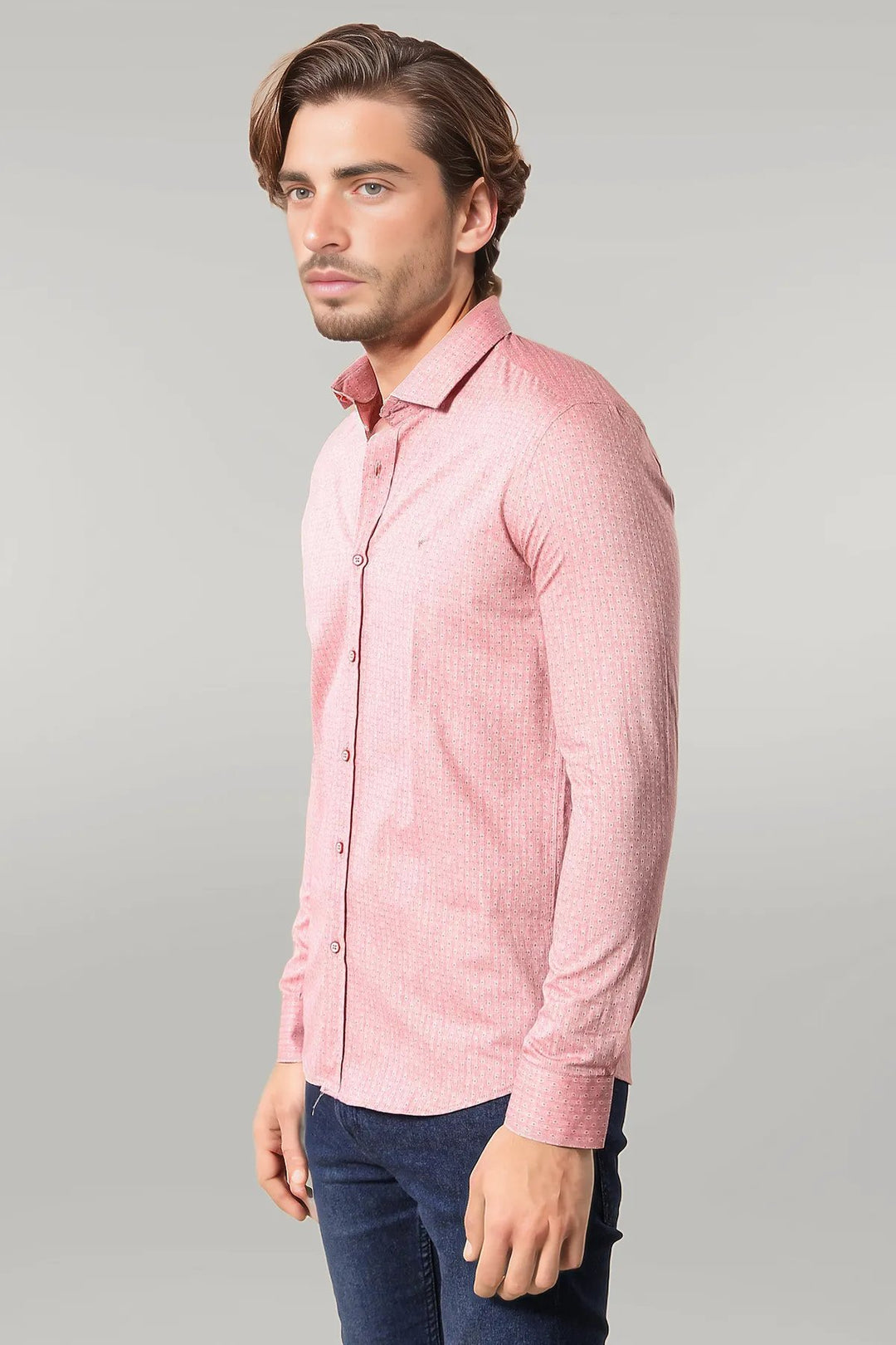 Pink Cotton Shirt for Men | Wessi