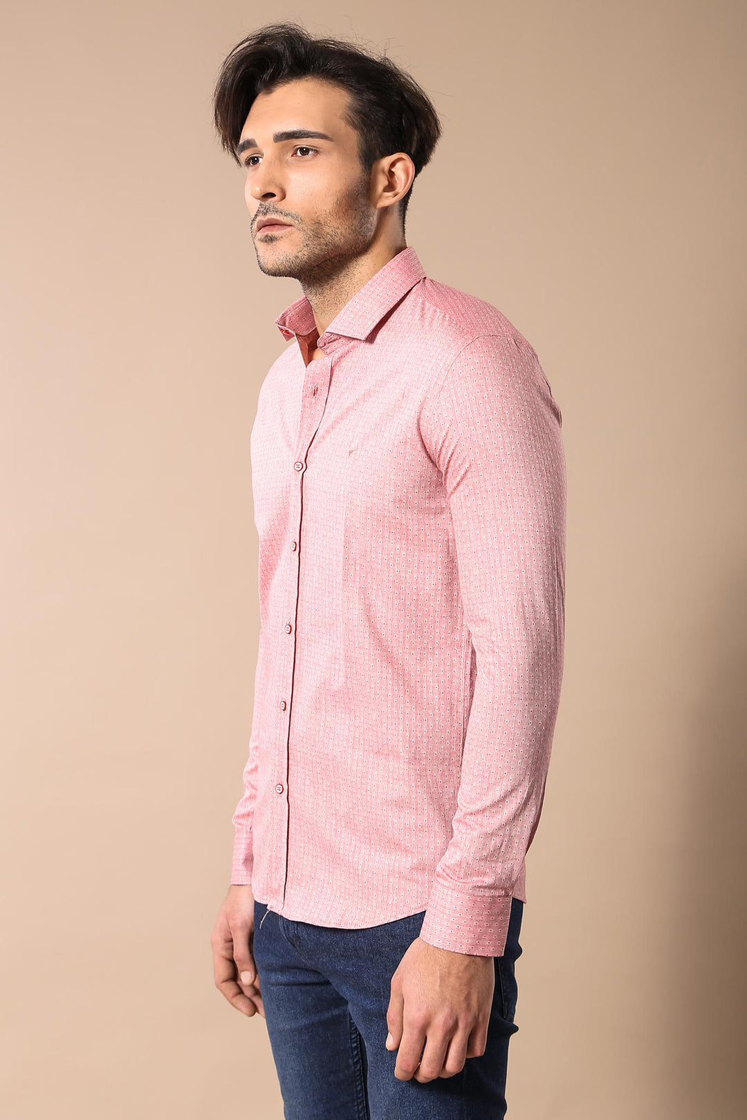Camisa de algodón rosa para hombre | wess