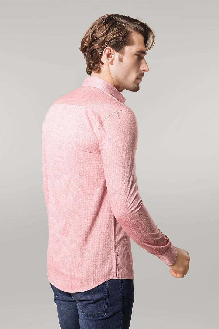 Pink Cotton Shirt for Men | Wessi