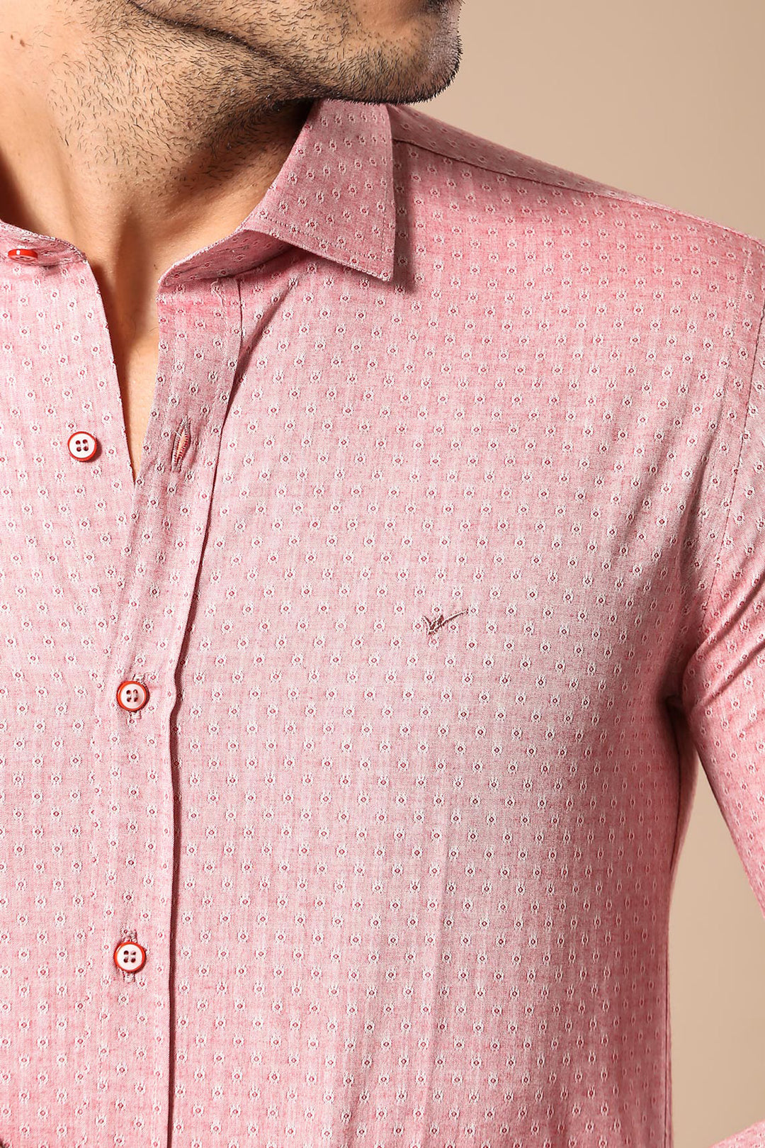 Pink Cotton Shirt for Men | Wessi