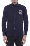 Emblemed Long Sleeve Navy Blue Shirt - Wessi