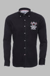 Emblemed Long Sleeve Black Shirt - Wessi