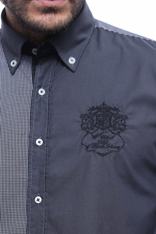 Camisa negra con escudo estampado - Wessi