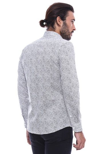 Camicia slim fit con motivo floreale | Wessi - Wessi