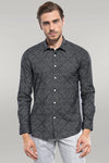 Patterned Smoked Long Sleeve Shirt | Wessi