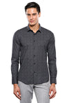 Patterned Black Long Sleeve Shirt | Wessi