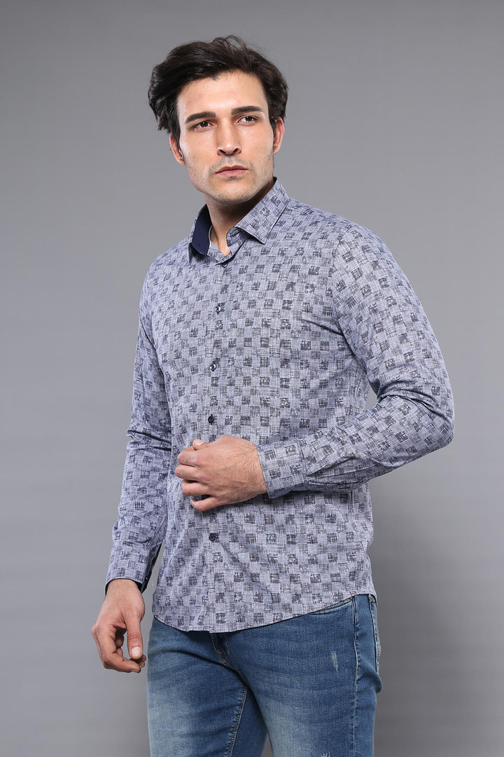 Camisa estampada de manga larga | wess