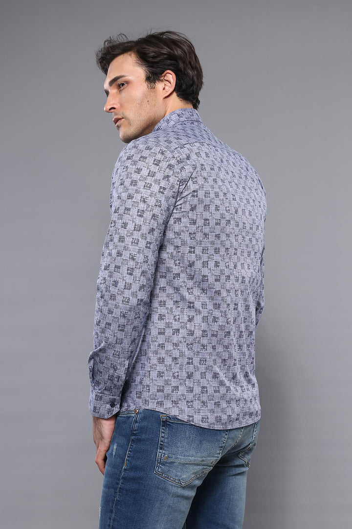 Patterned Long Sleeve Shirt | Wessi