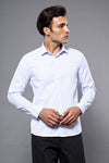 Camisa casual estampada de color azul bebé | wess