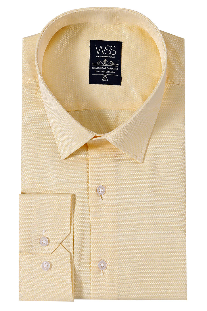 Patterned Yellow Casual Shirt | Wessi - Wessi