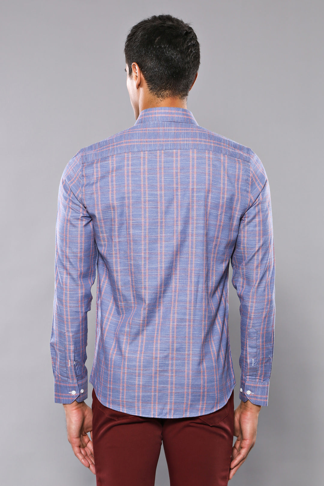 Camisa casual azul a cuadros | wess