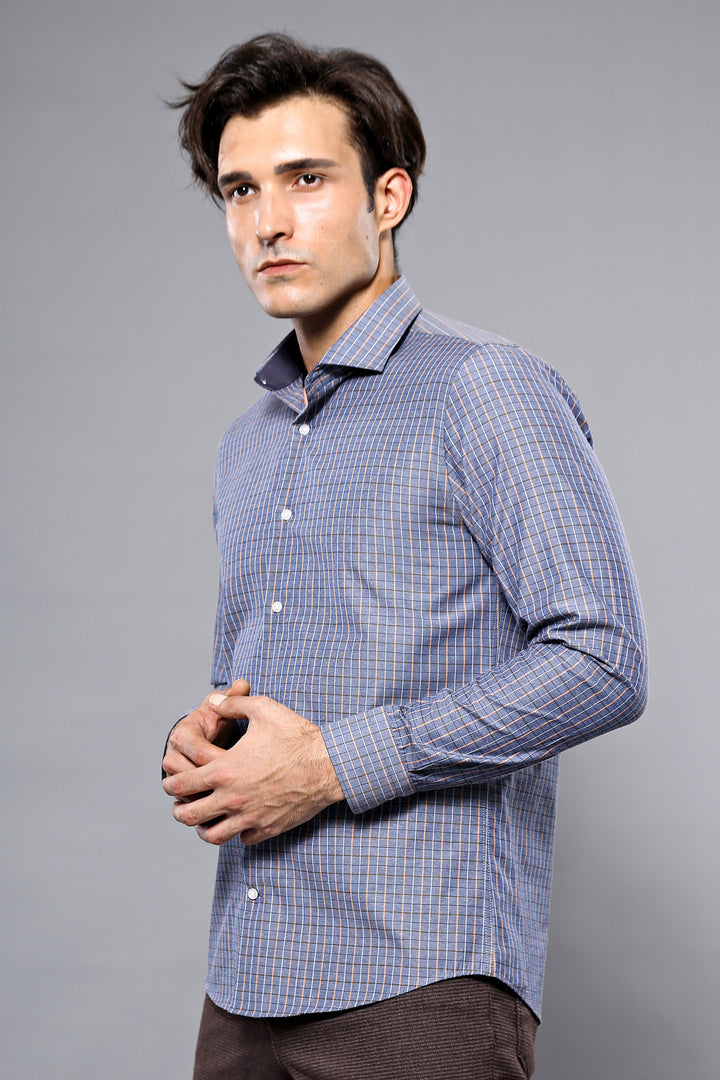 Camicia a quadri grigia casual | Wess