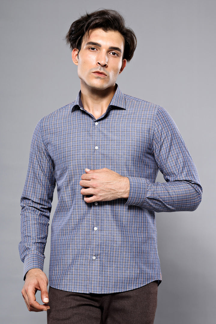 Camicia a quadri grigia casual | Wess