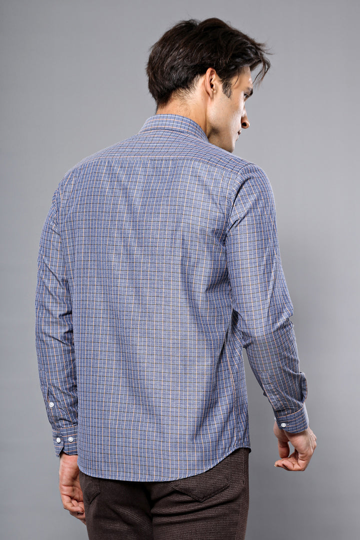 Camicia a quadri grigia casual | Wess