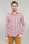 Burgundy Casual Plaid Shirt | Wessi