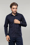 Patterned Navy Blue Men's Shirt | Wessi