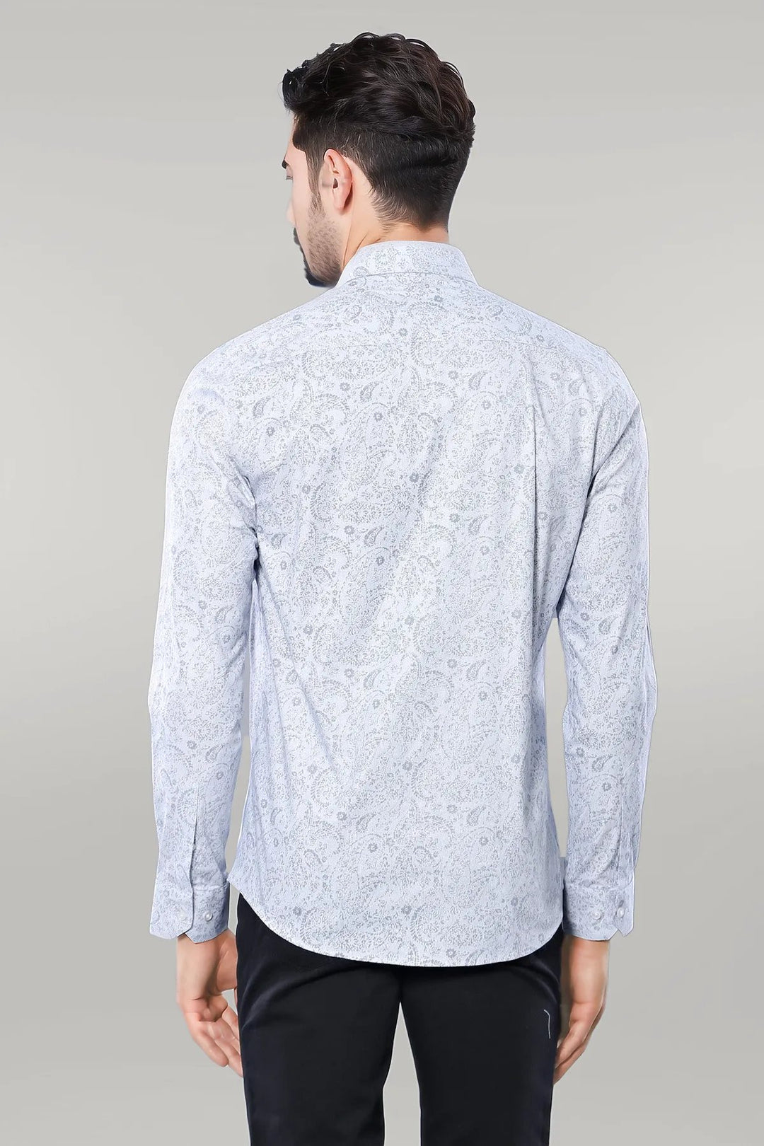 Patterned Men's White Shirt | Wessi