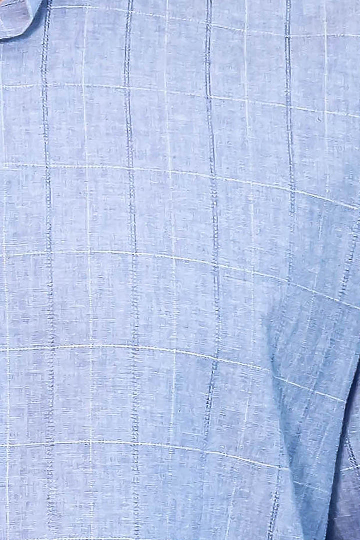 Camicia a quadri a maniche lunghe blu | Wess