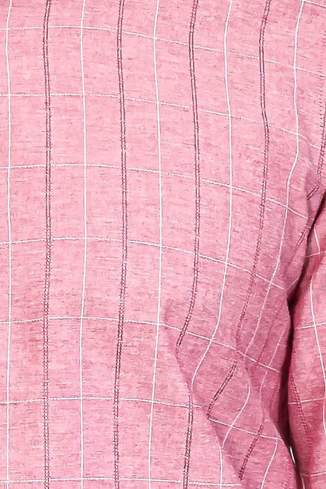 Camicia da uomo a quadri bordeaux chiaro | Wess