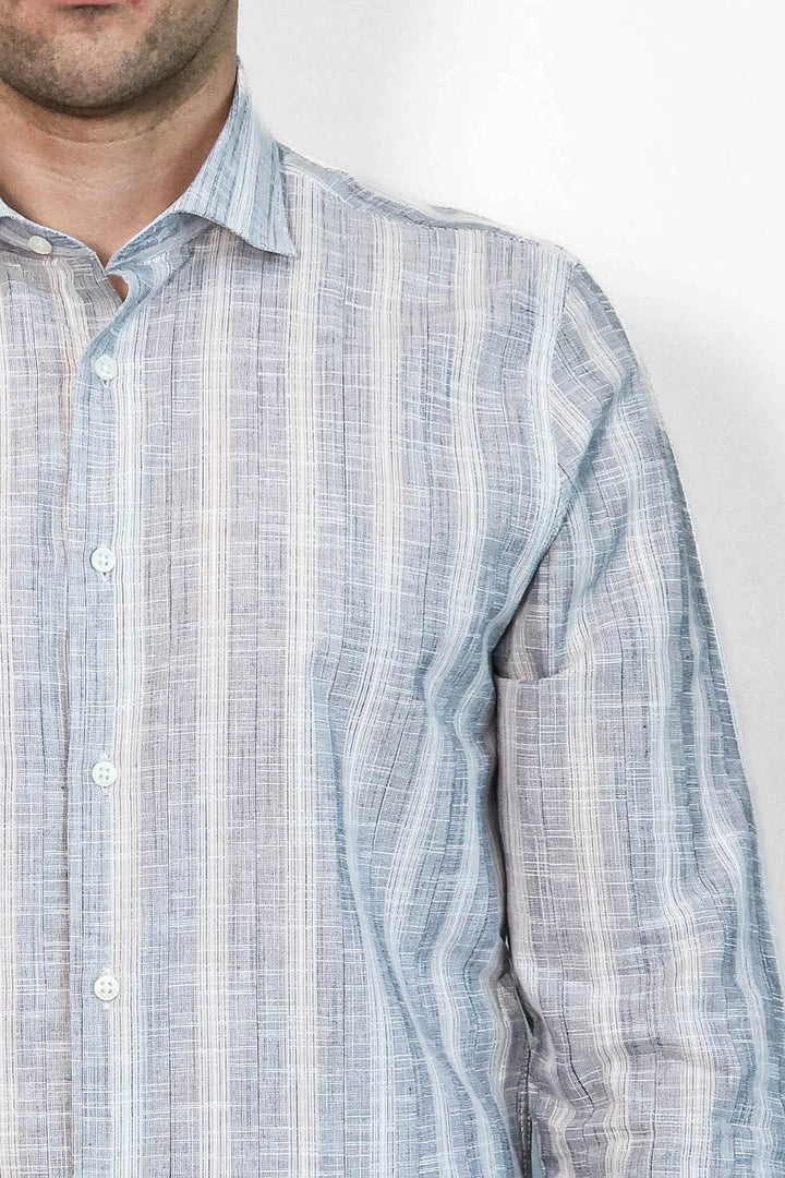 Camisa de hombre azul a rayas | wess