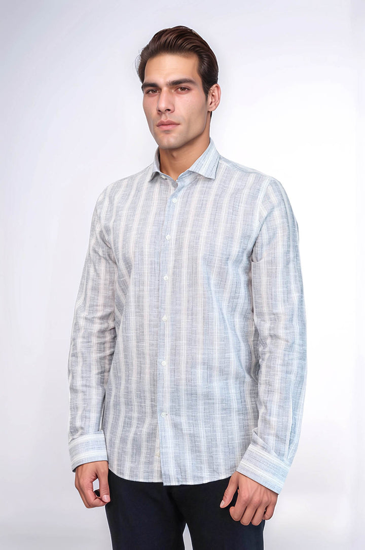 Camisa de hombre azul a rayas | wess