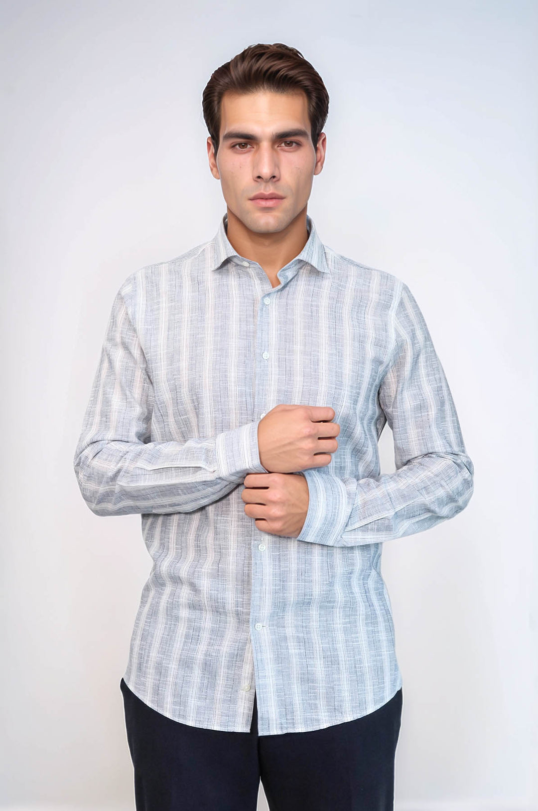 Camisa de hombre azul a rayas | wess