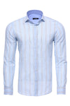 Sky Blue Striped Men's Shirt | Wessi