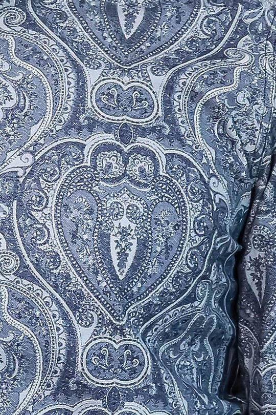 Camisa de hombre azul estampada slim fit - Wessi