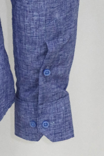 Camisa Hombre Slim Fit Estampada Azul Marino - Wessi