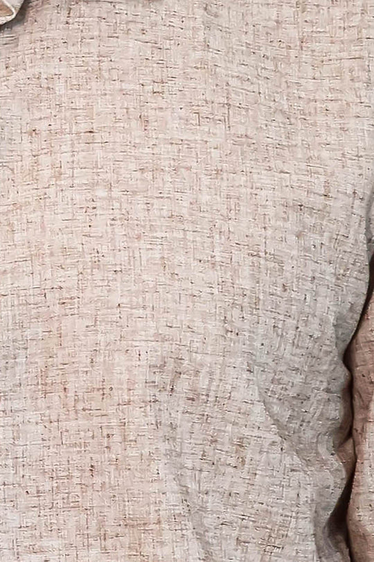 Camisa Hombre Slim Fit Estampada Marrón - Wessi