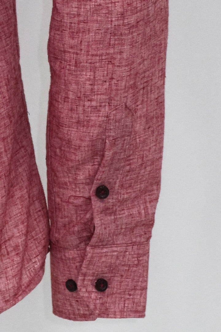 Бордовая мужская рубашка Slim Fit с рисунком - Wessi