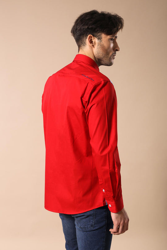 Круизная яхта с хохлатой красно-белой рубашкой-Wessi