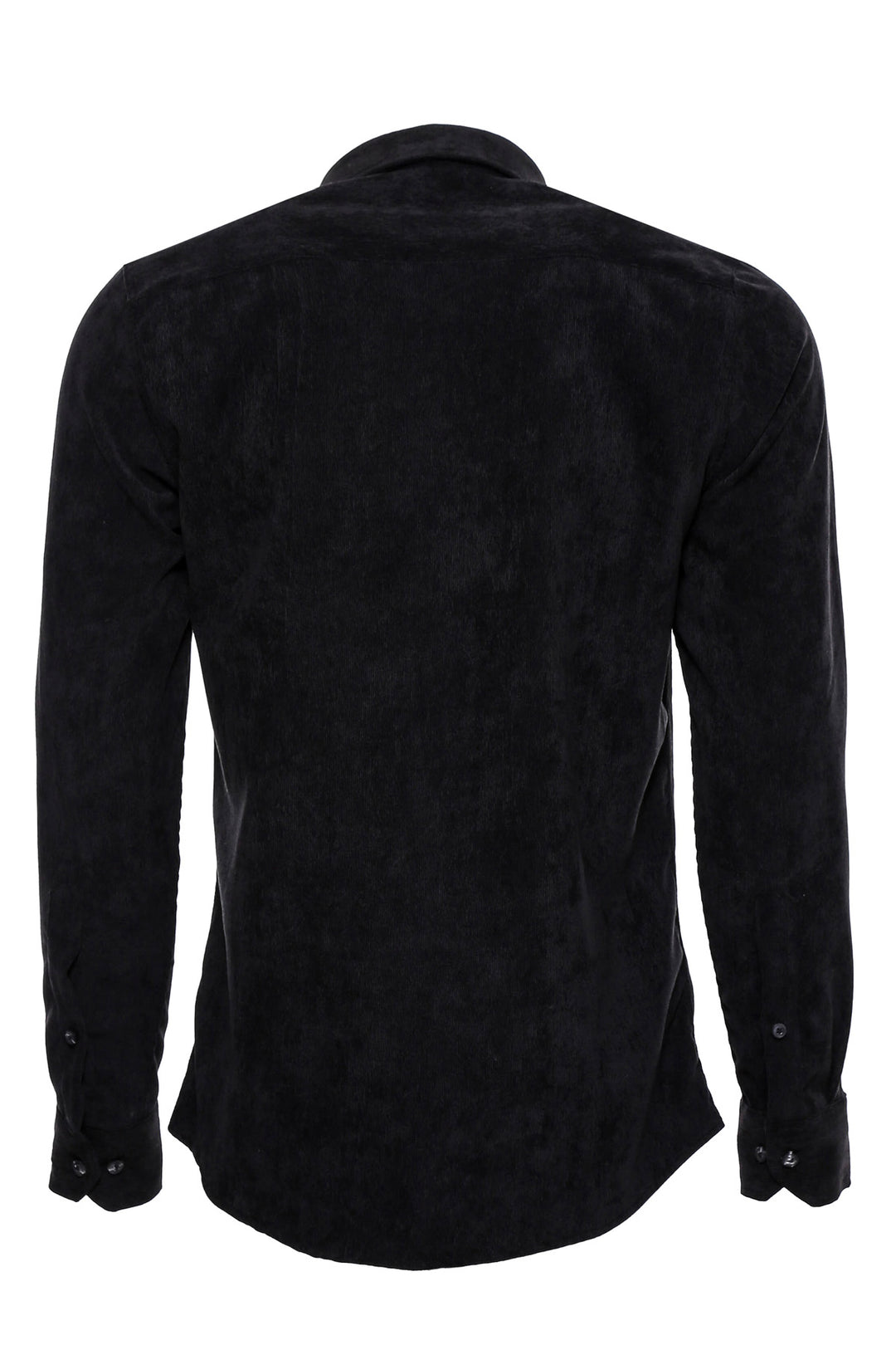 Black Long Sleeves Velvet Men's Shirt - Wessi