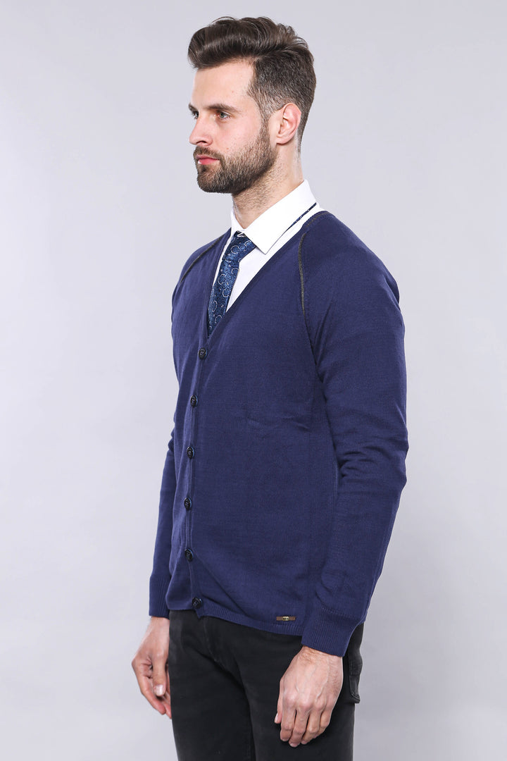 Cotton Knitwear Navy Blue - Wessi