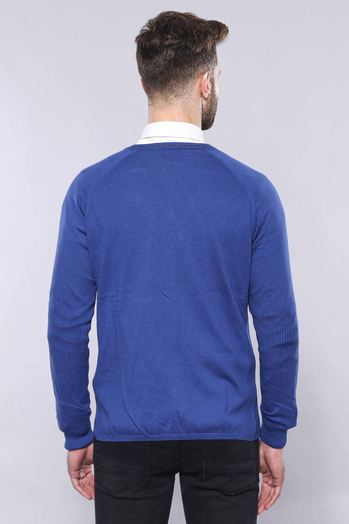 Indigo Cotton Men's Knitwear - Wessi