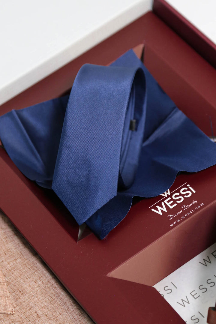 The Dapper Gift Box by Wessi – Includes Beige Textured Shirt, Navy Tie & Tan Belt