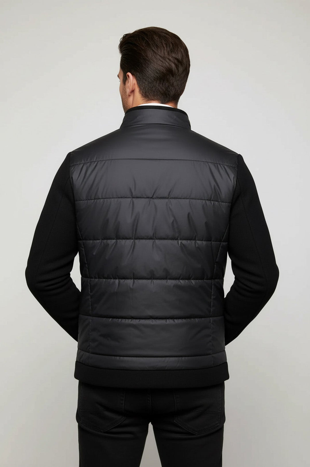 Abrigo acolchado negro para hombre - Wessi