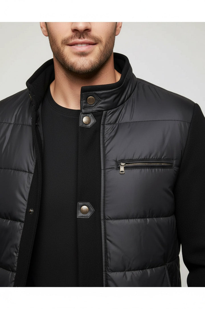 Abrigo acolchado negro para hombre - Wessi