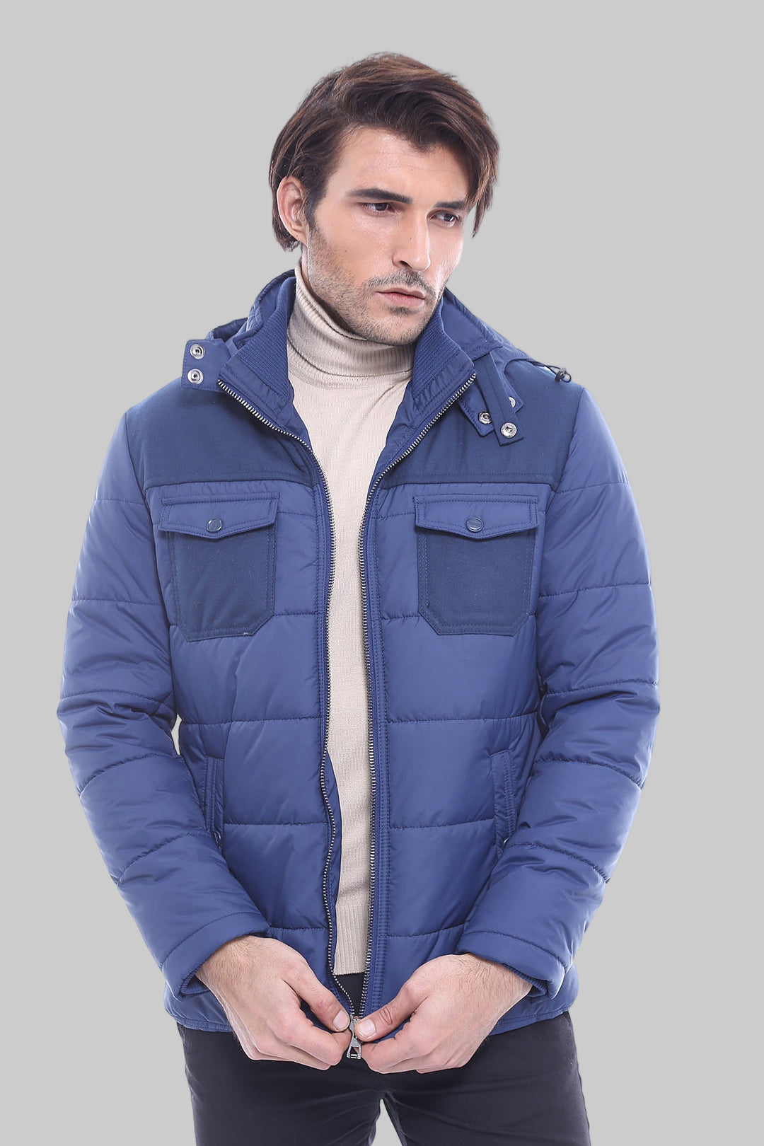 Cappotto da uomo blu navy Puffer - Wessi