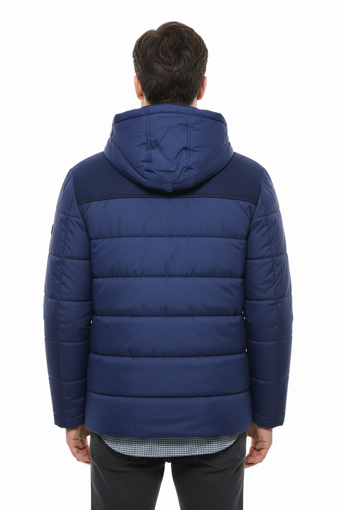 معطف رجالي منفوخ باللون الأزرق الداكن - Wessi