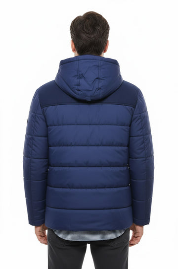 Puffer Navy Blue Men Coat - Wessi