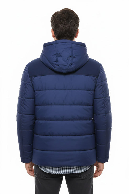Puffer Navy Blue Men Coat - Wessi
